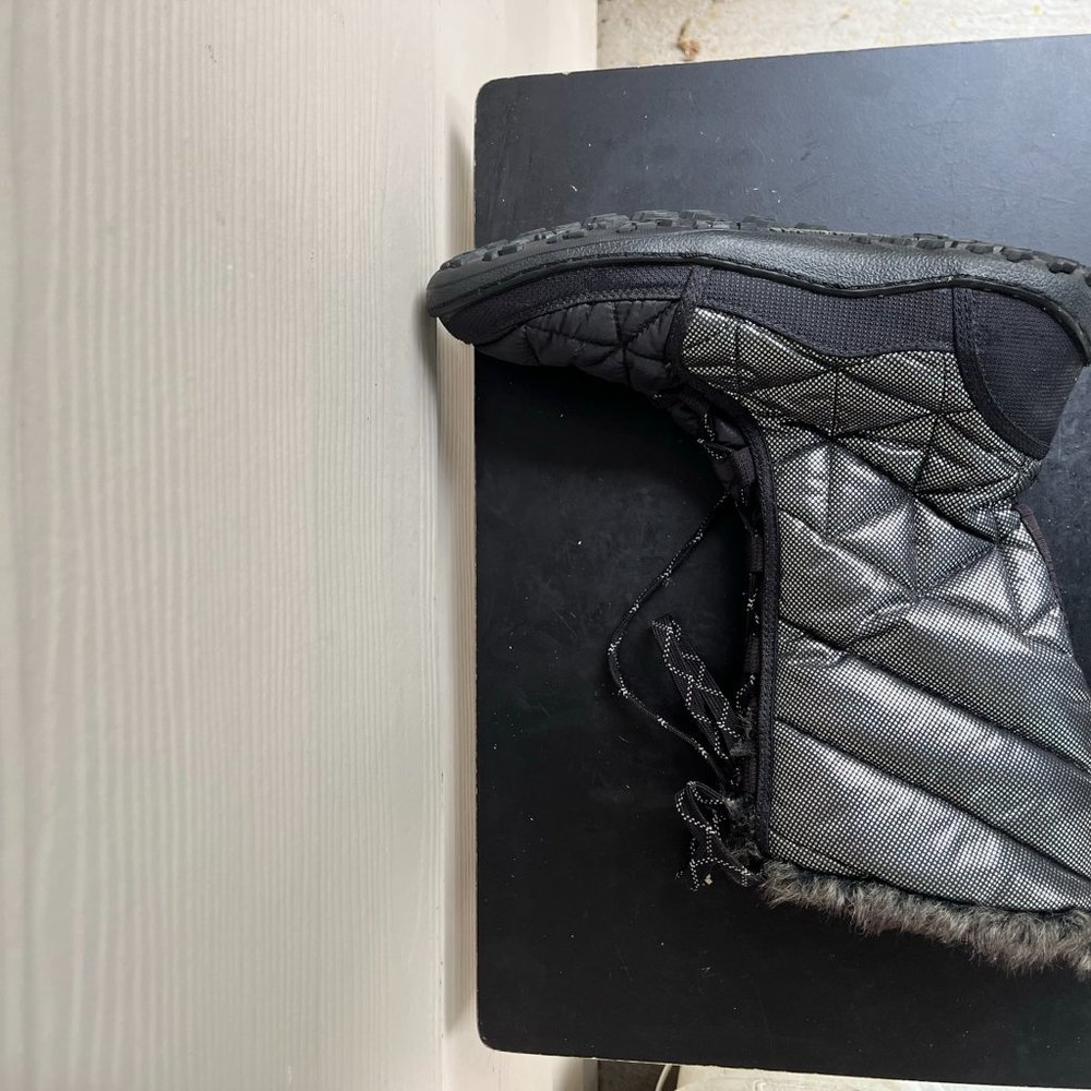 Columbia Women's Omni Heat Black Waterproof Quitled Winter Black Bloots Size 10 - Picture 7 of 11